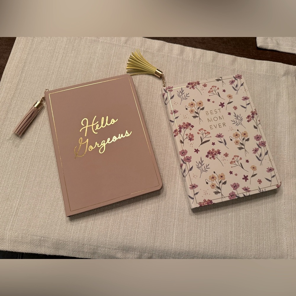 NEW, but no tags!  TWO, Hello Gorgeous and Best Mom Ever notebooks!
